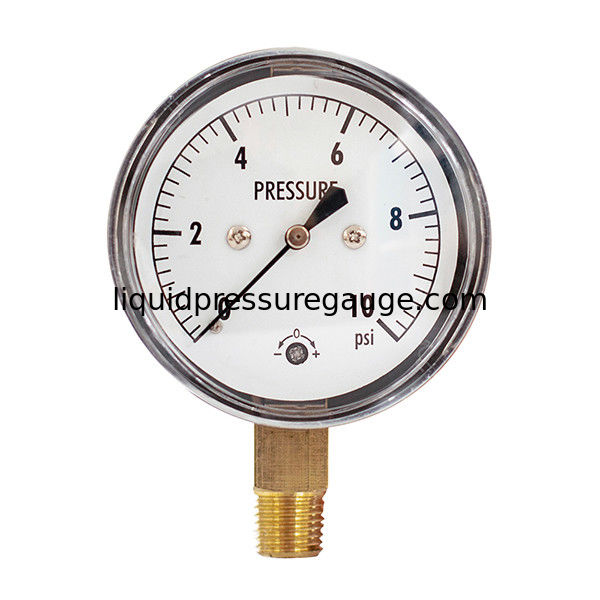 4'' 100mm Water Manometer Capsule Pressure Gauge 10 Psi  1/8" BSP